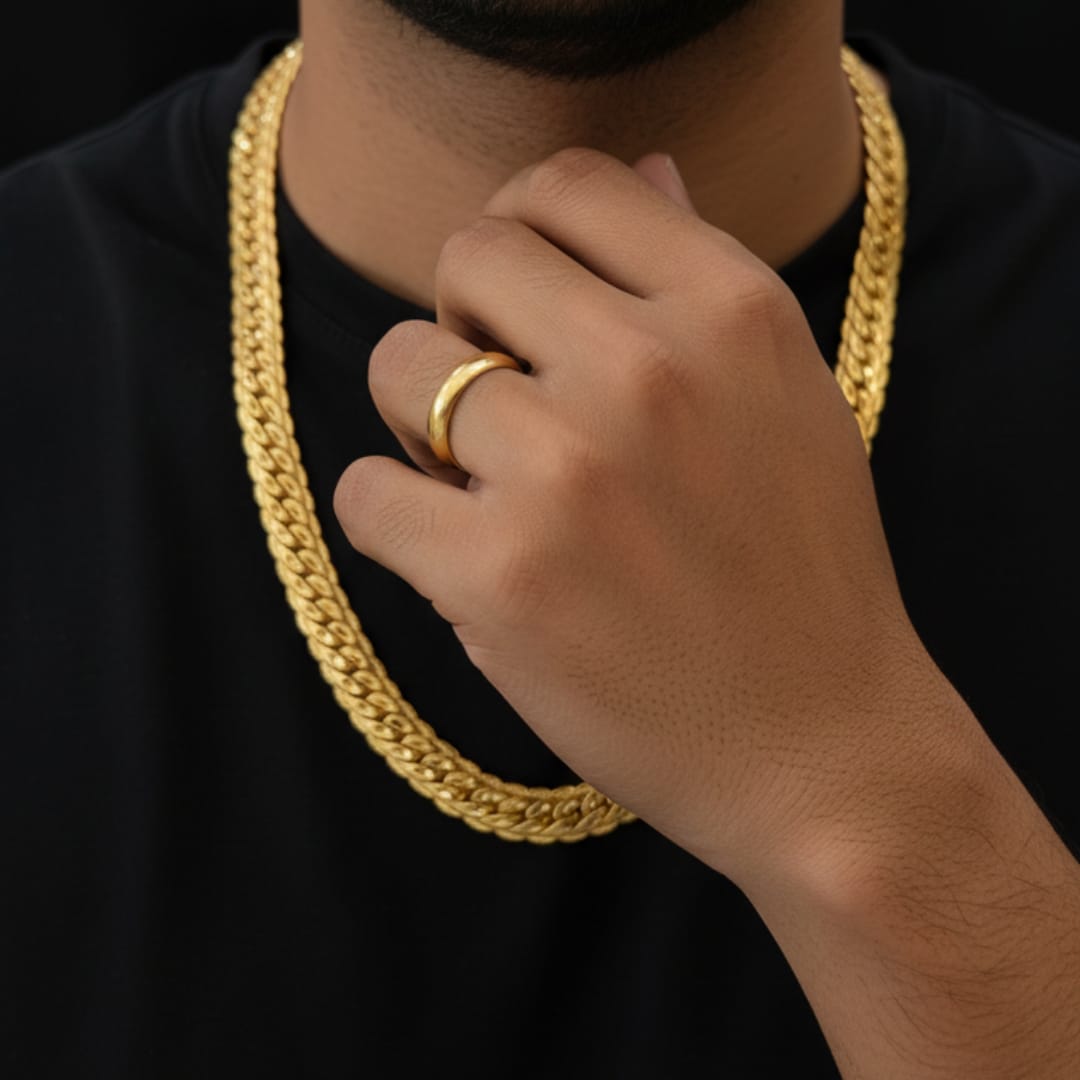 Micro Gold Plated Cuban Link Chain
