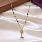 One Gram Gold Heart Mangalsutra with CZ Heart Pendant