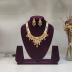 Antique Gold Polki Rajwadi Necklace Set