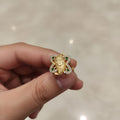 Micro Gold Plated Deity Marquise Cocktail Ring with CZ Butterfly Frame
