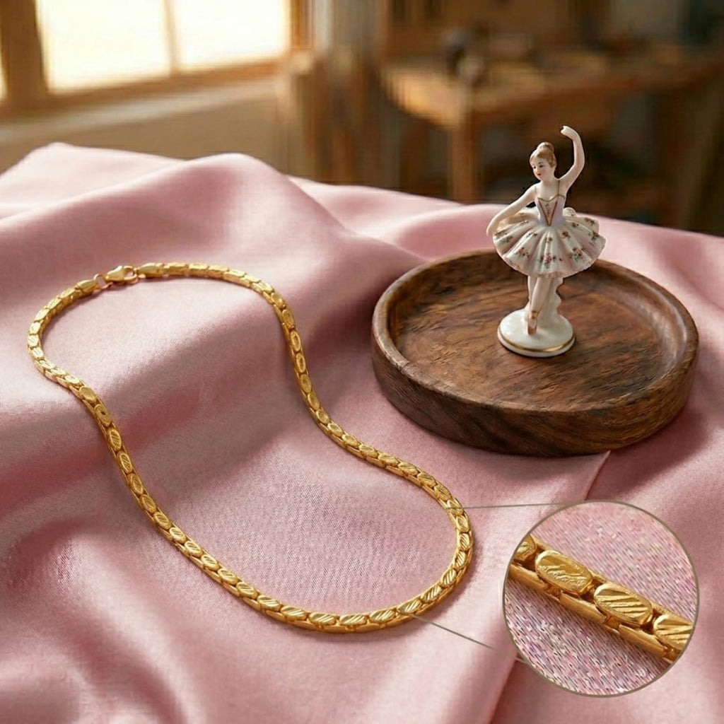 Micro Gold Plated Oval Link Chain
