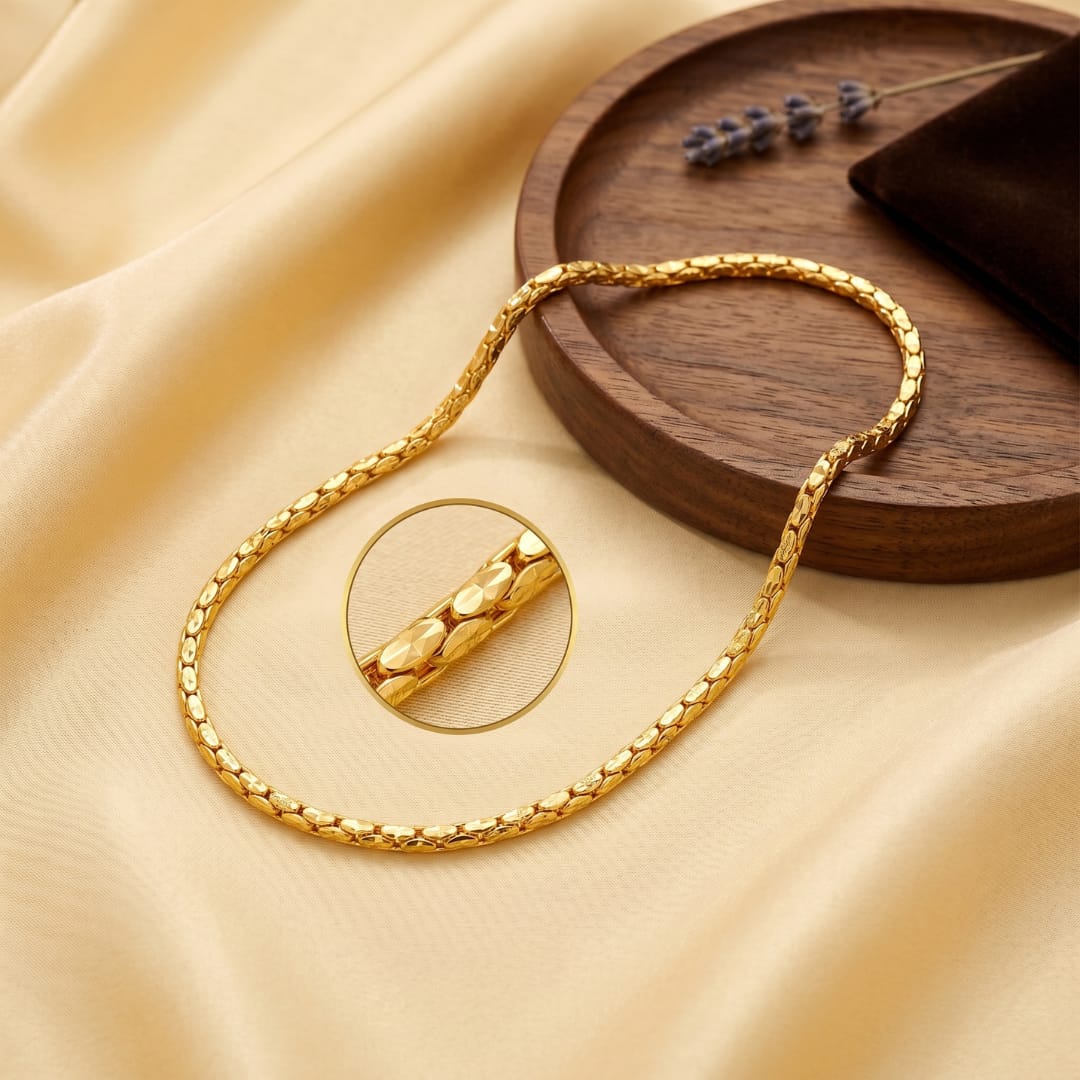 Micro Gold Plated Oval Link Chain