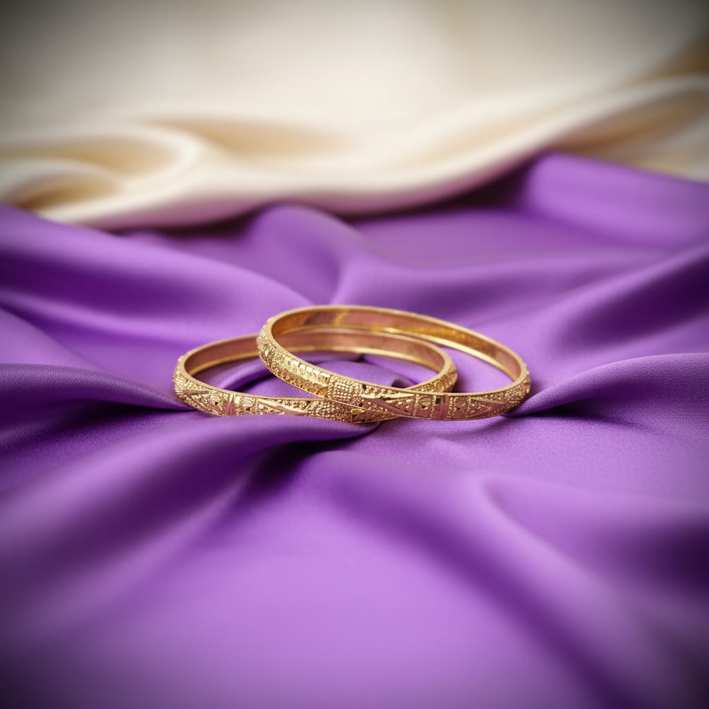 1 Gram Gold Engraved Bangles