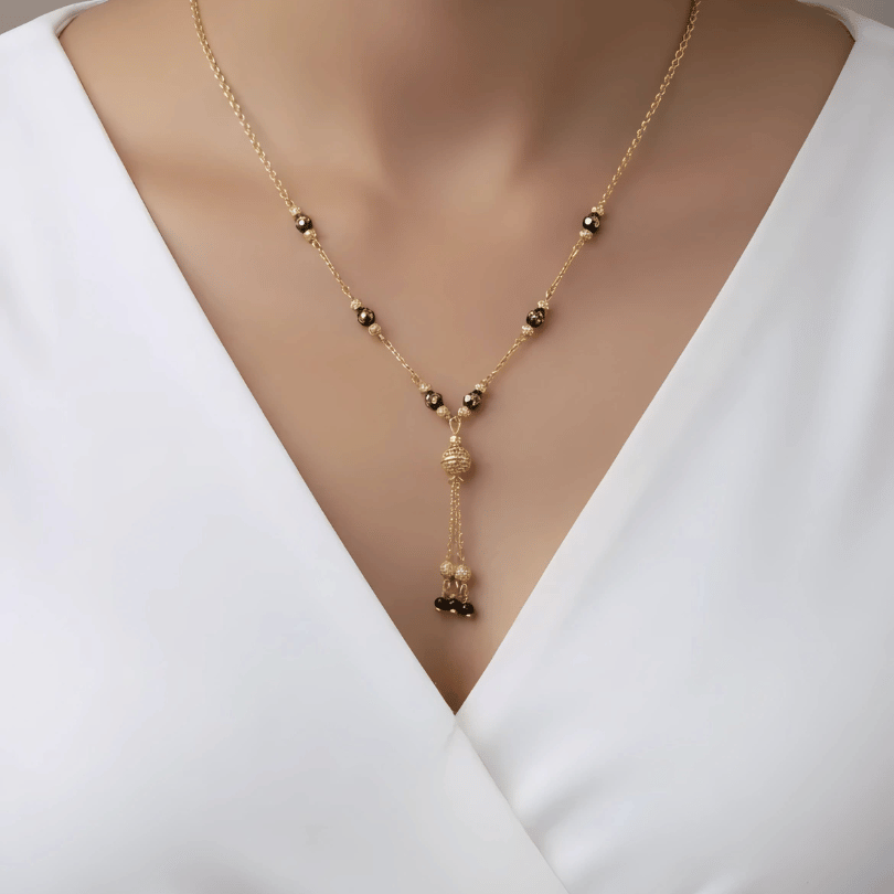 1 Gram Gold Mangalsutra with Tassel Pendant