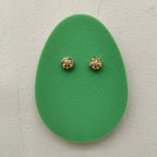 Petite Open-Petal Gold Flower Stud Earrings