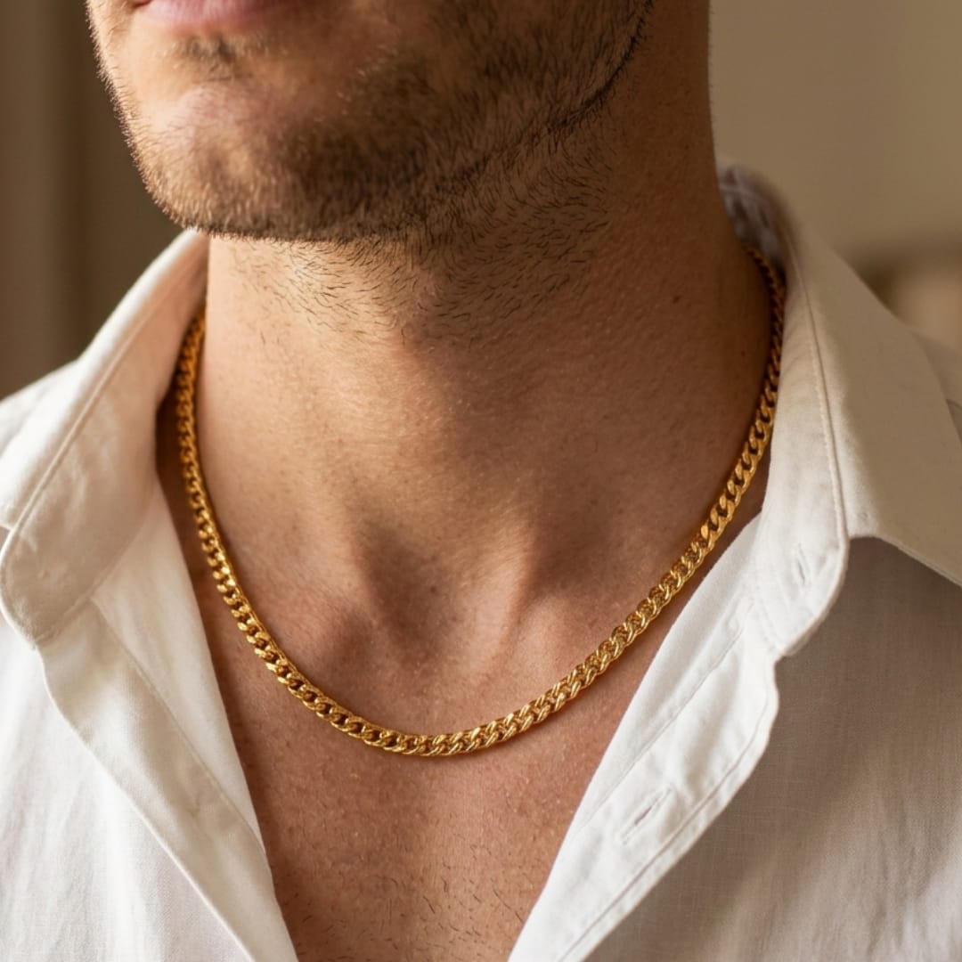 Micro Gold Plated Cuban Link Chain