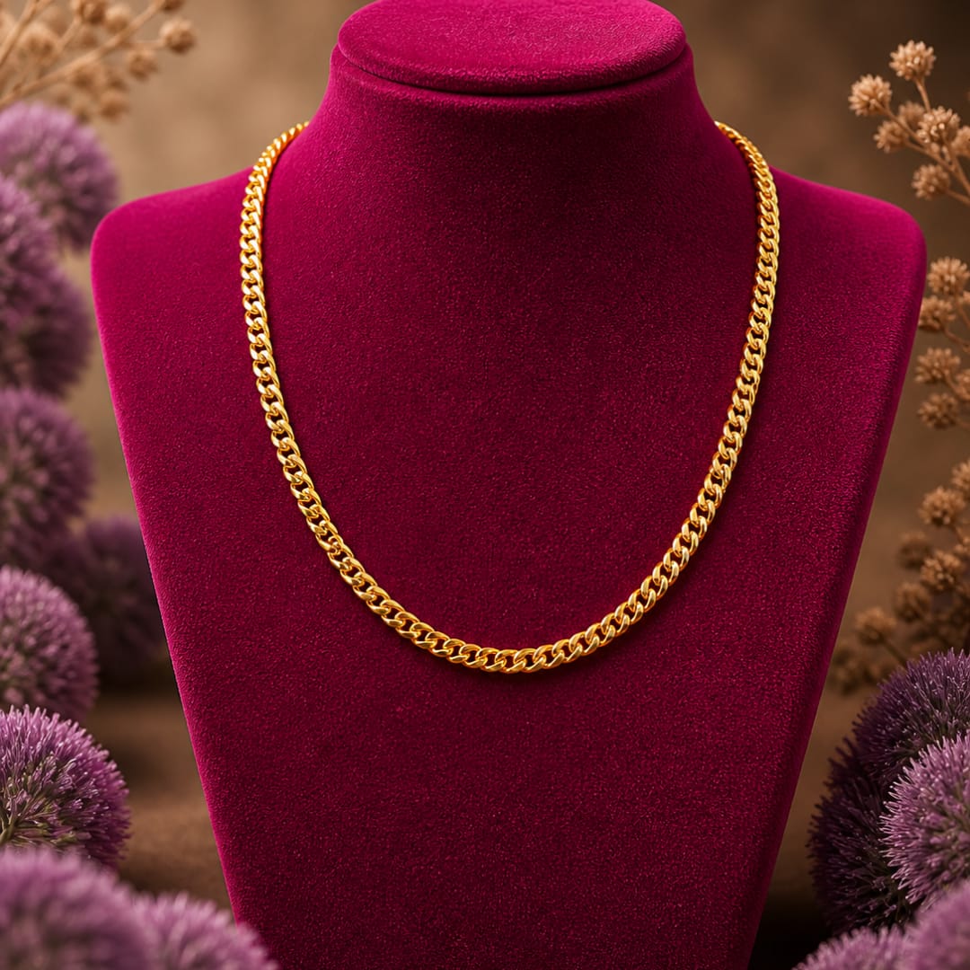Micro Gold Plated Cuban Link Chain