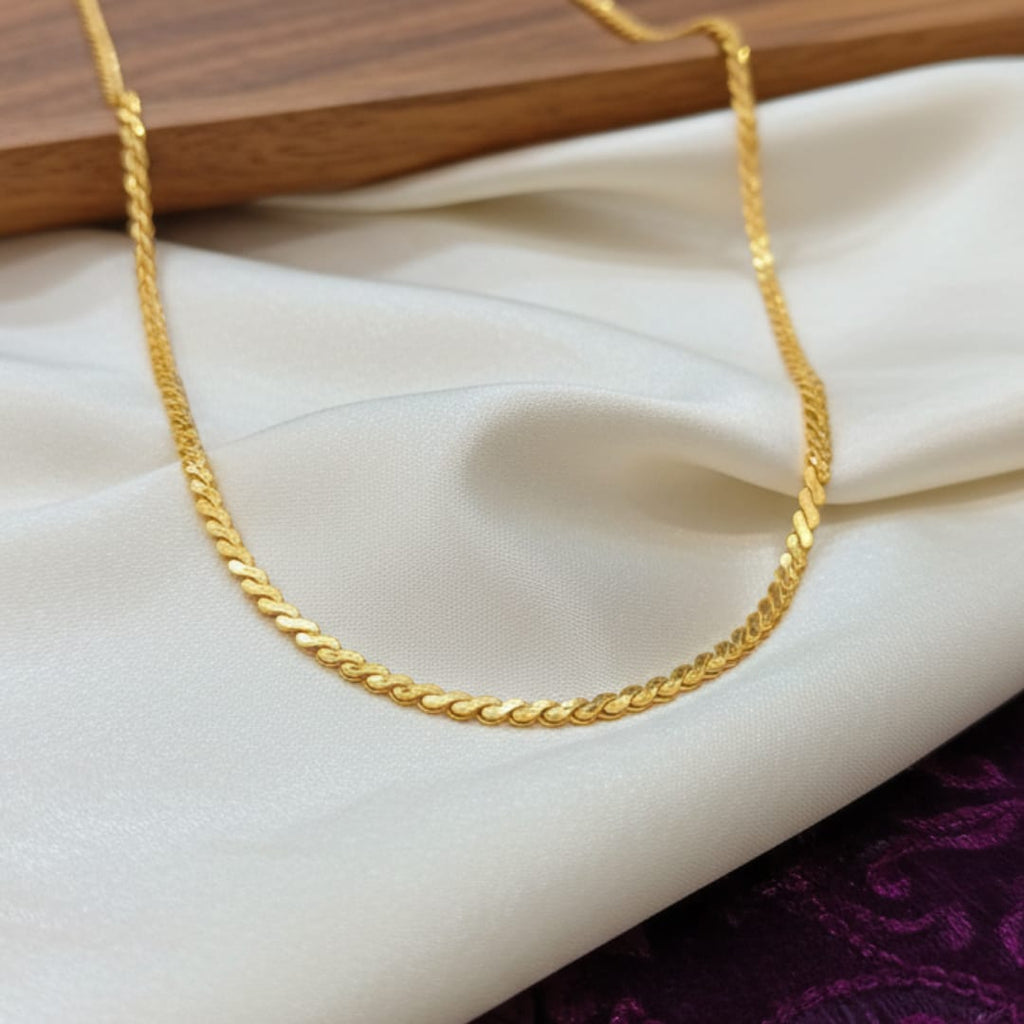 Micro Gold Twisted Scale Chain