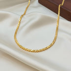 Micro Gold Twisted Scale Chain