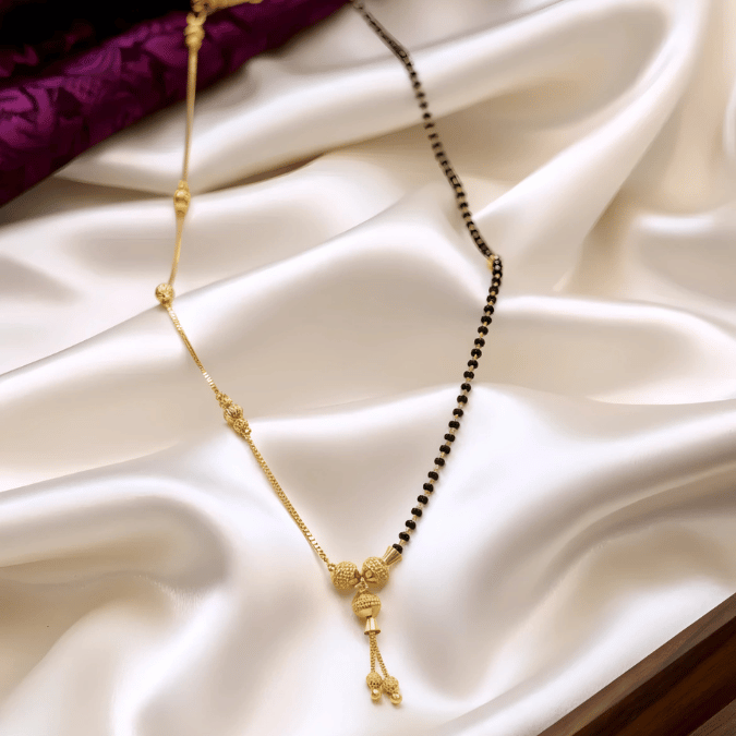 One Gram Gold Asymmetric Mangalsutra