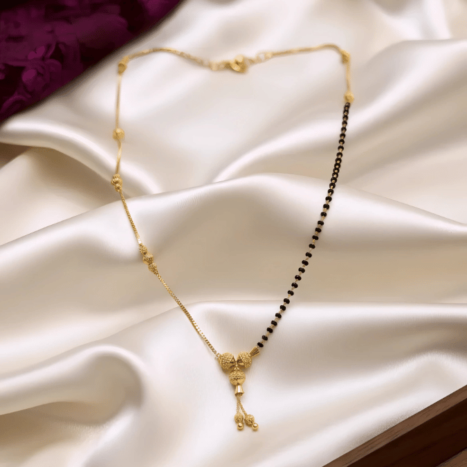 One Gram Gold Asymmetric Mangalsutra