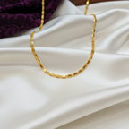 Micro Gold Flat Bar Link Chain