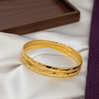One Gram Gold Diamond-Cut Bangles