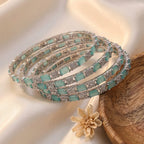 Mint Green Stone CZ Bangle Set