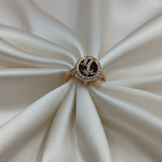 Rose Gold Black Cz Ring