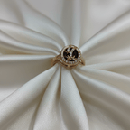 Rose Gold Black Cz Ring