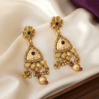Rajwadi Double Layer Coin Necklace Set