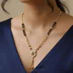 One Gram Gold Mangalsutra with Ruby Stone
