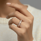 Blush Pink Leopard Print Enamel Dome Ring