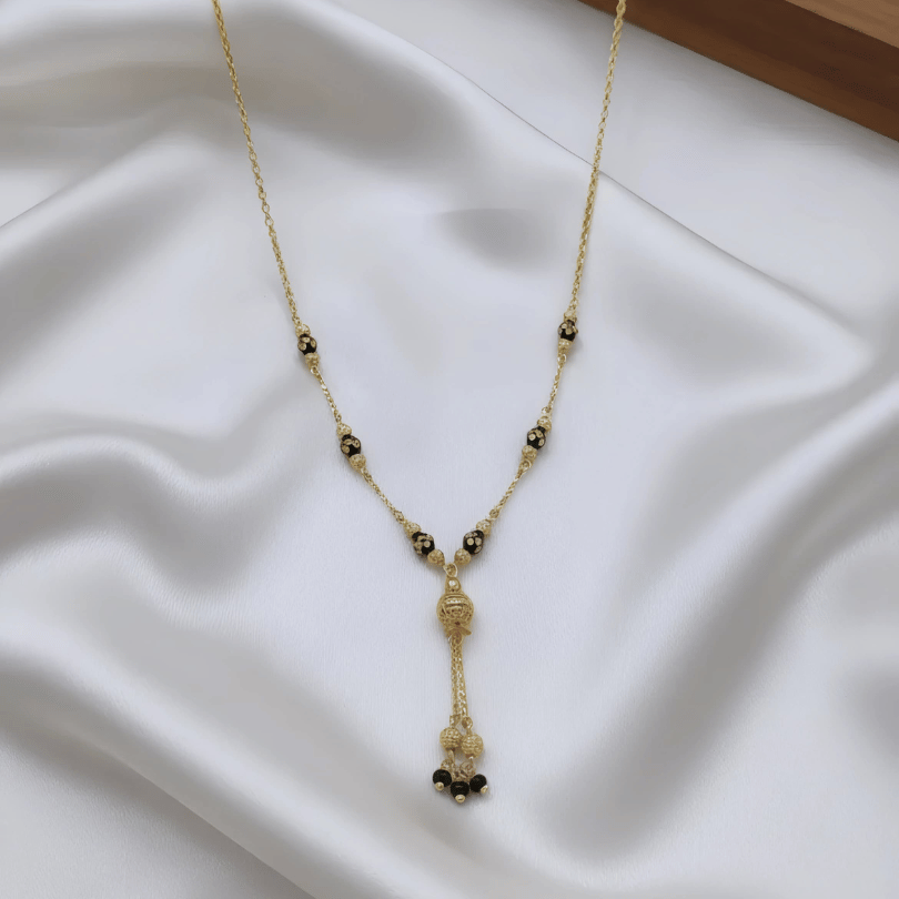 1 Gram Gold Mangalsutra with Tassel Pendant