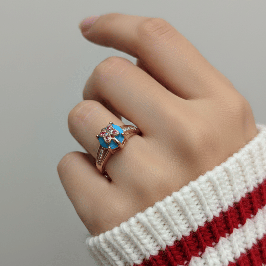 Maharanii Turquoise Blossom Ring