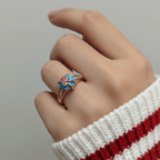 Maharanii Turquoise Blossom Ring