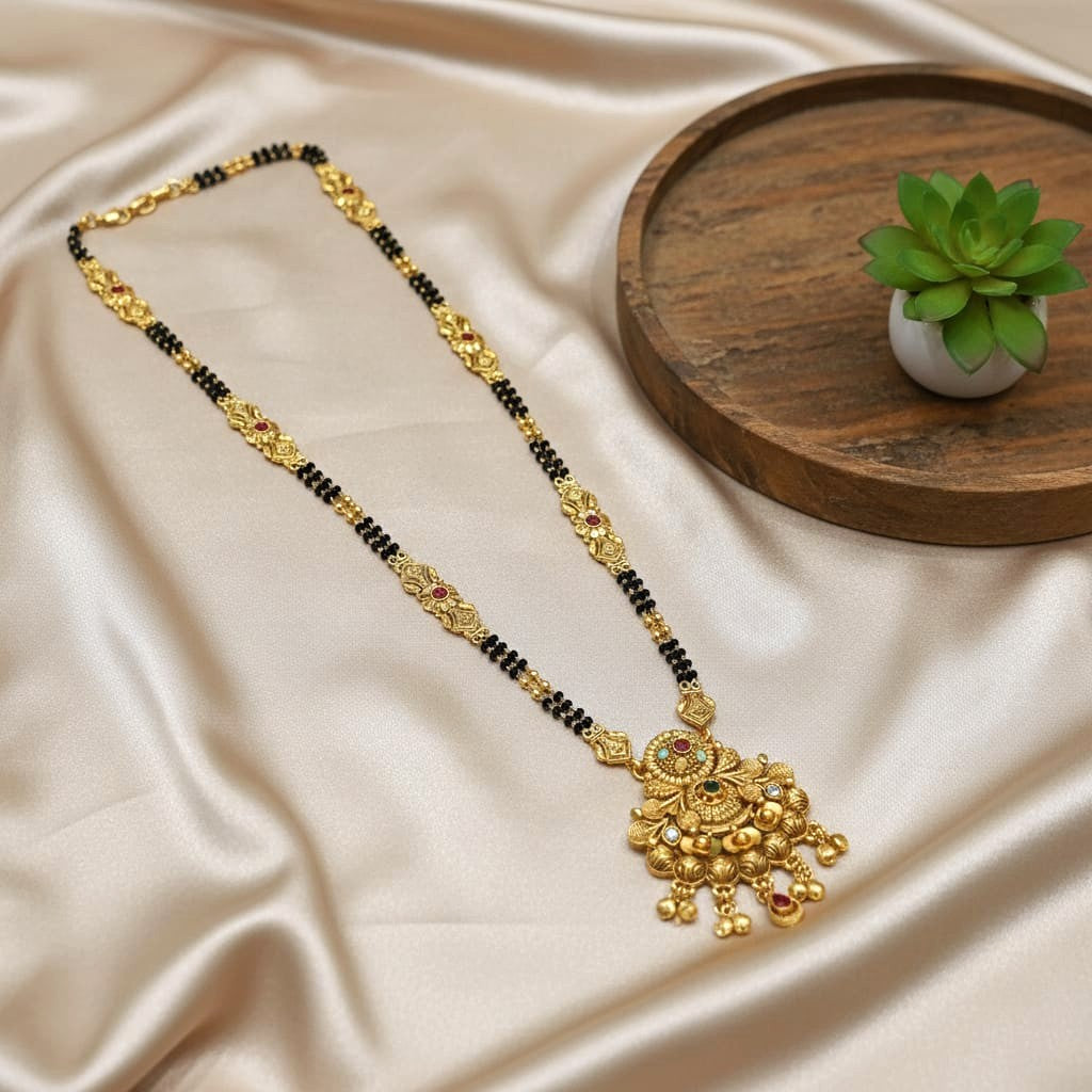 Navratna Antique Mangalsutra Chain