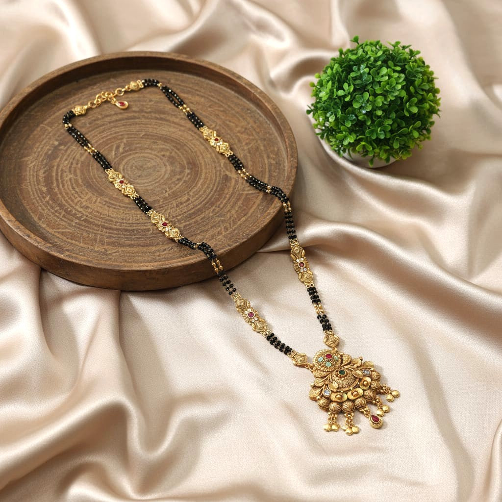 Navratna Antique Mangalsutra Chain