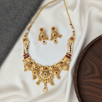 Rajwadi Nakshi Necklace Set with Earrings