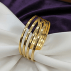 One Gram Gold Plain Bangles – Set of 2