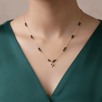 1 Gram Gold Mangalsutra with Diamond Pendant