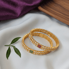 One Gram Gold CZ Multi-Stone Bangles
