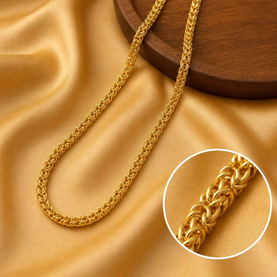 Micro Gold Plated Byzantine Chain