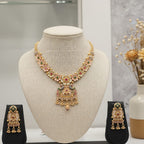 Rajwadi Antique Gold Nakshi Necklace Set