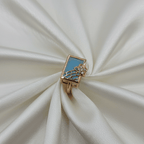 Sky Blue Square Ring