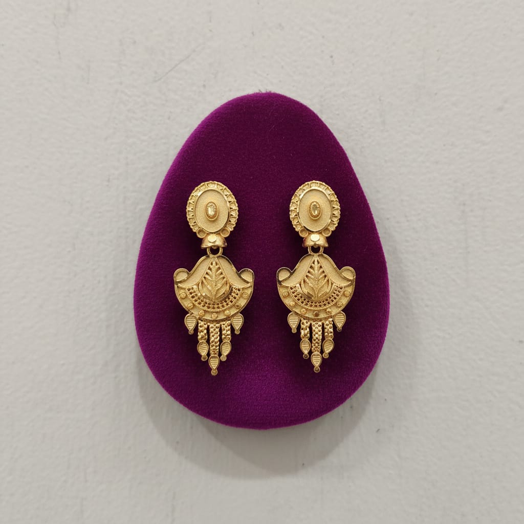 Micro Gold Plated Chandbali Earrings
