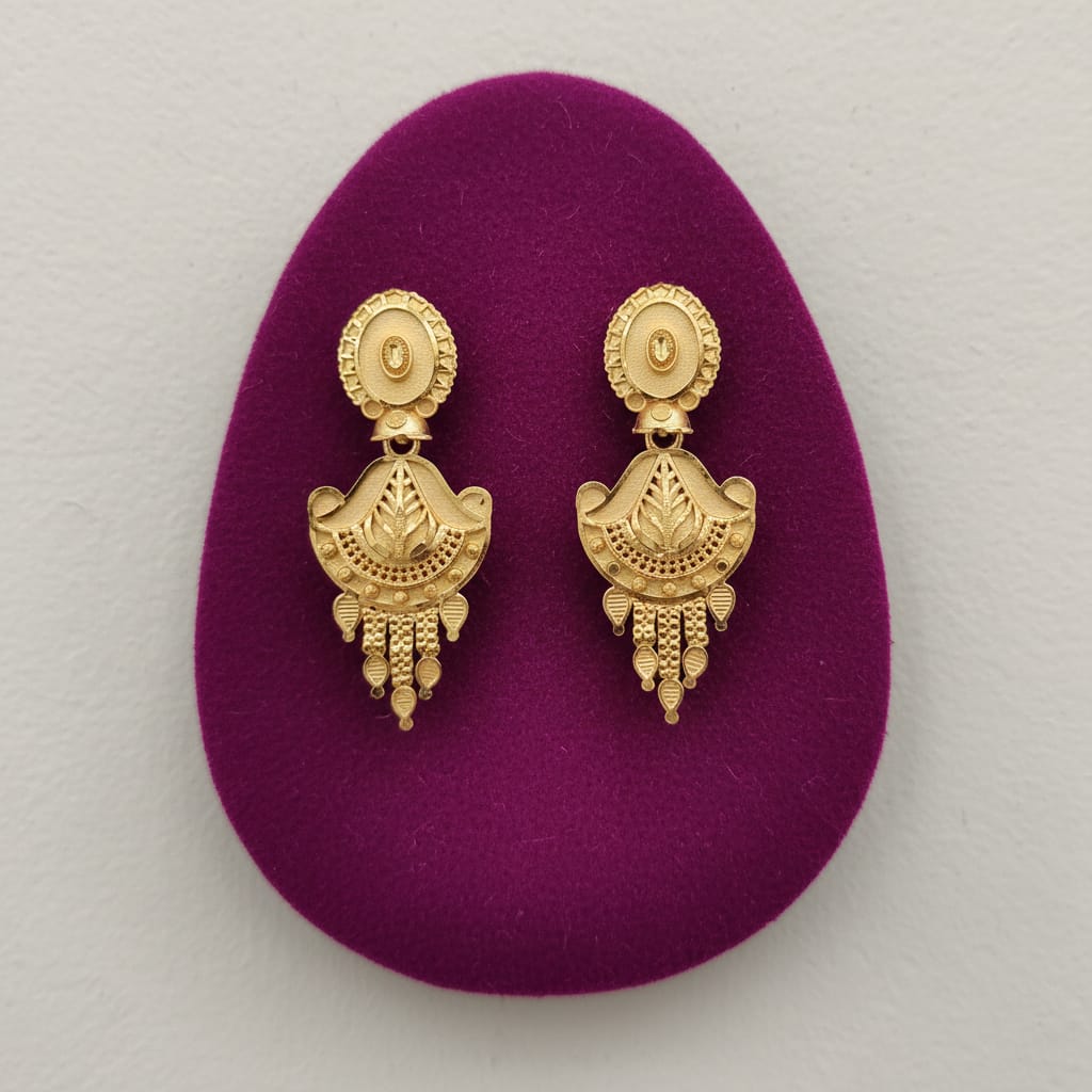 Micro Gold Plated Chandbali Earrings