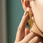 Micro Gold Plated Chandbali Earrings