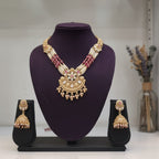 Ruby Pearl Kundan Rajwadi Necklace Set