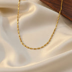 Micro Gold Plated Barrel Bead Chain