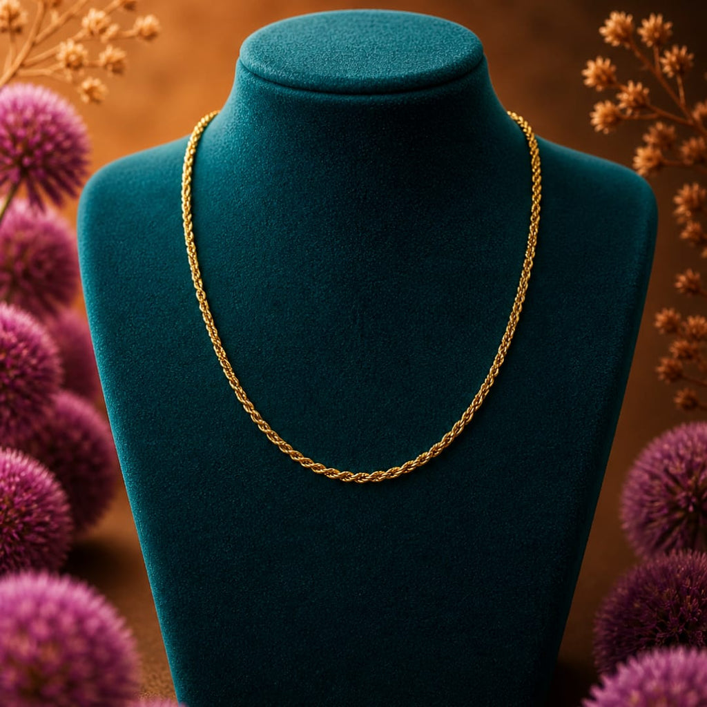 Micro Gold Plated Rope Chain