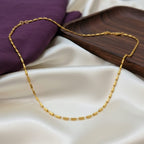Micro Gold Plated Barrel Bead Chain