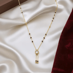 CZ Round Tassel Drop Mangalsutra | One Gram Gold