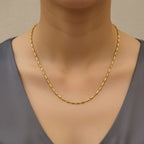 Micro Gold Plated Barrel Bead Chain