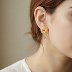 Ruby Jhumka Drop Earrings