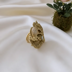 Rajwadi Sculpted Camel Ring on Ornate Heart Base with Crystal Stone