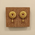 Ruby Jhumka Drop Earrings