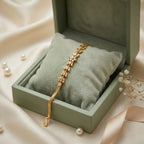 Micro Gold Forming CZ Snowflake Flower Bracelet