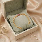 Micro Gold Forming CZ Snowflake Flower Bracelet