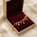 Micro Gold Forming Etched Heart Link Bracelet